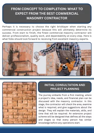 From Concept to Completion What to Expect from the Best Commercial Masonry Contractor