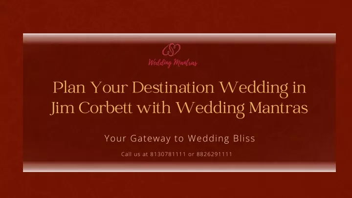 plan your destination wedding in jim corbett with