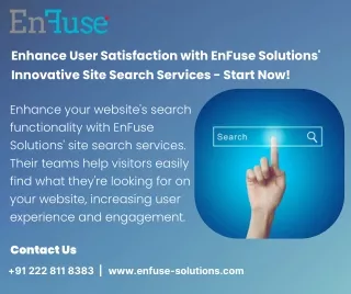 Enhance User Satisfaction with EnFuse Solutions' Innovative Site Search Services