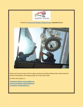 Professional Commercial Window Tinting Services