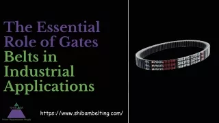 The Essential Role of Gates Belts in Industrial Applications