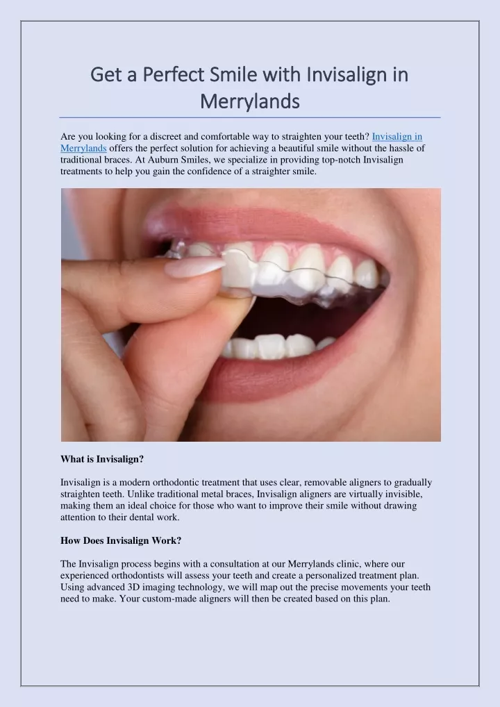 get a perfect smile with invisalign