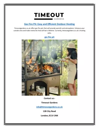 gas fire pit easy and efficient outdoor hea ng