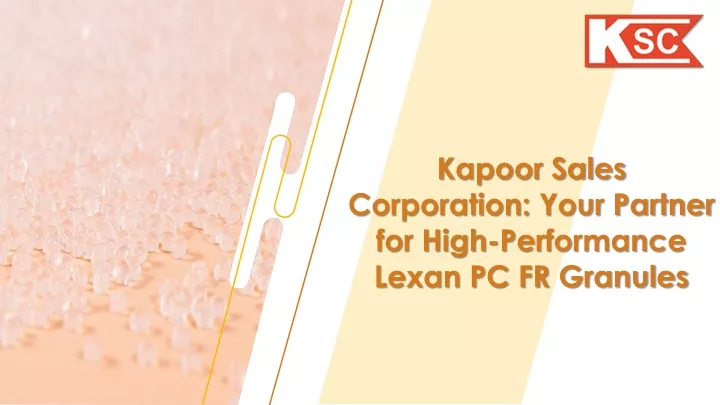 kapoor sales corporation your partner for high