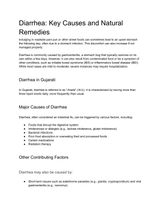 Diarrhea_ Key Causes and Natural Remedies