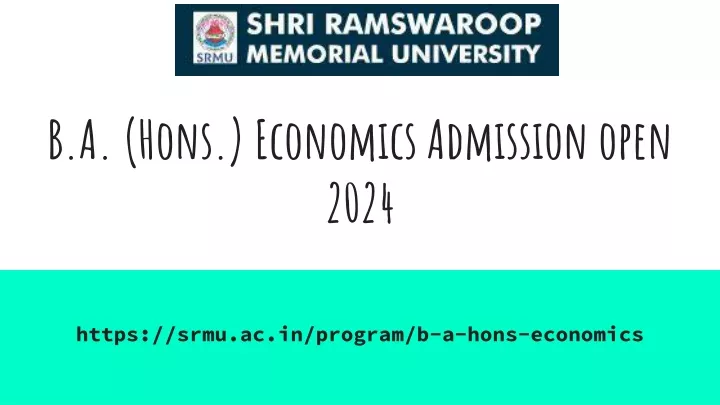 b a hons economics admission open 2024