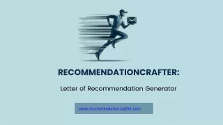 RecommendationCrafter: Your Go-To Letter of Recommendation Generator