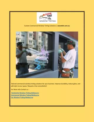 Custom Commercial Window Tinting Solutions