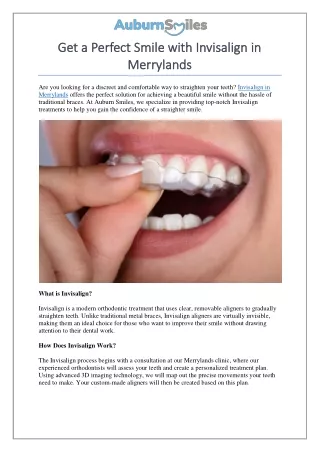 Get a Perfect Smile with Invisalign in Merrylands -1