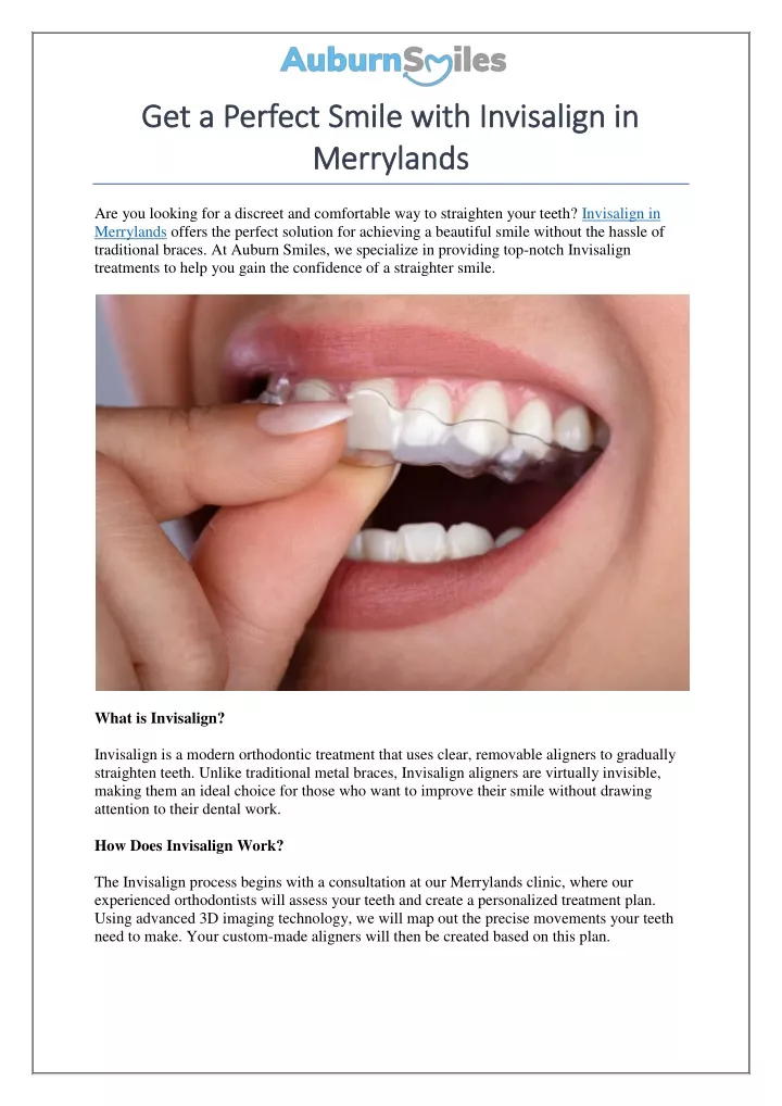 get a perfect smile with invisalign