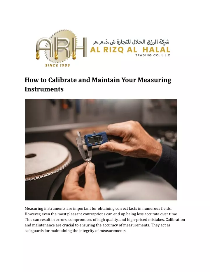 how to calibrate and maintain your measuring