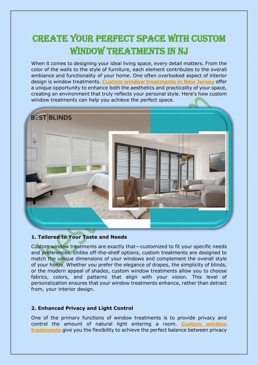 PPT - Create Your Perfect Space with Custom Window Treatments in NJ ...