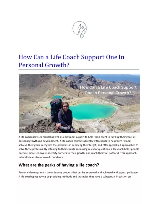 how can a life coach support one in personal