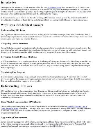 Seeking Justice: Hiring a DUI Accident Lawyer