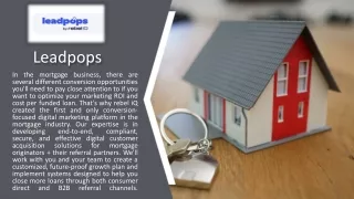 Mortgage Loan Marketing - Leadpops