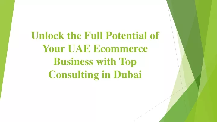 unlock the full potential of your uae ecommerce business with top consulting in dubai