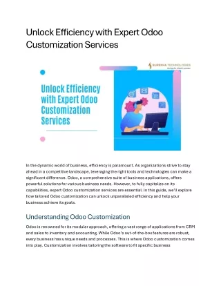 unlock efficiency with expert odoo customization