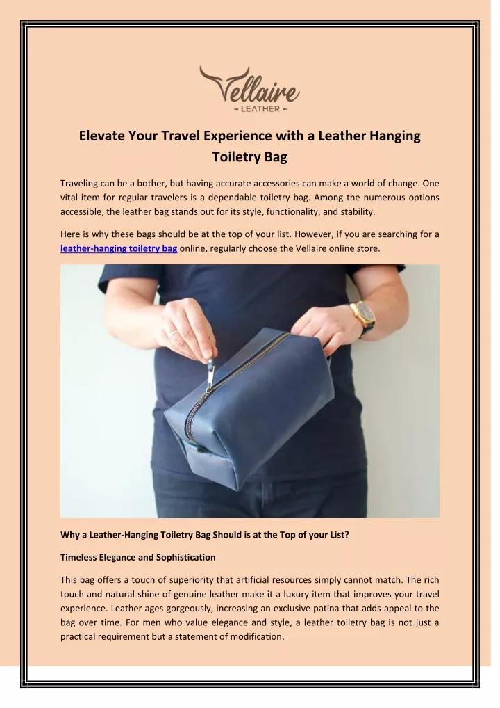 elevate your travel experience with a leather