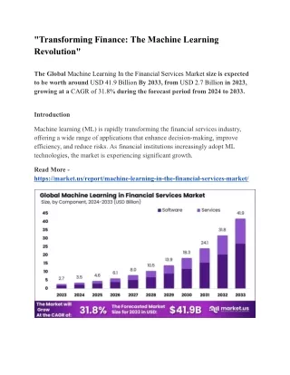 transforming finance the machine learning