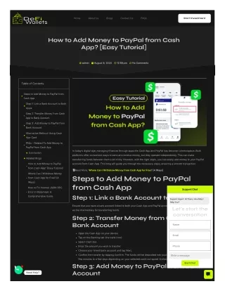 How to Add Money to PayPal from Cash App?