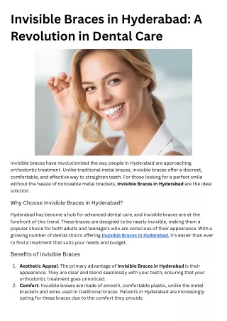 Invisible Braces