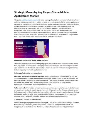 strategic moves by key players shape mobile