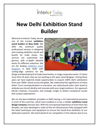 New Delhi Exhibition Stand Builder
