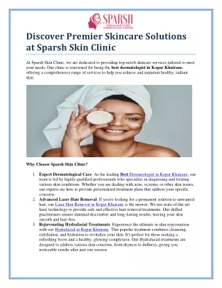 Skincare Solutions at Sparsh Skin Clinic