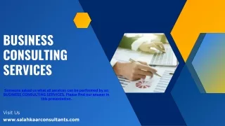 business consulting services