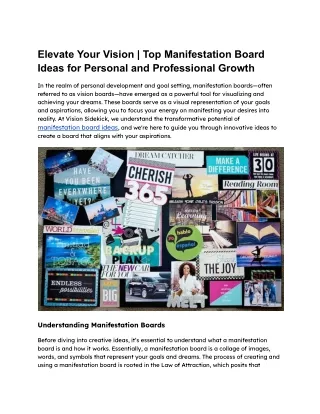 Elevate Your Vision _ Top Manifestation Board Ideas for Personal and Professional Growth