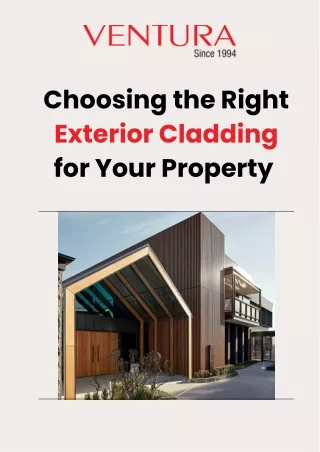 Choosing the Right Exterior Cladding for Your Property - Ventura India