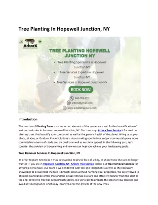 tree planting in hopewell junction ny