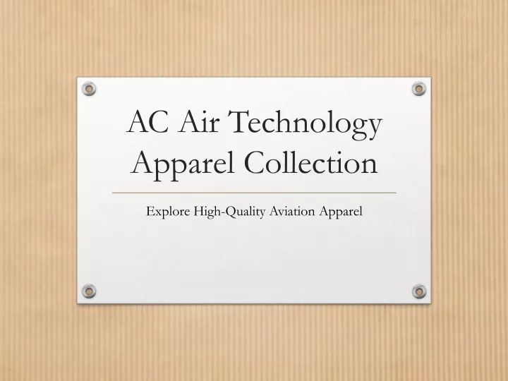 ac air technology apparel collection