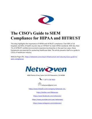 The CISO’s Guide to SIEM Compliance for HIPAA and HITRUST