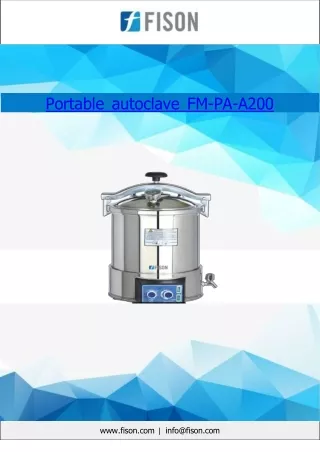 portable autoclave fm pa a200