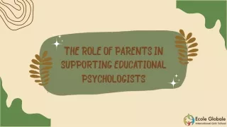 the role of parents in supporting educational