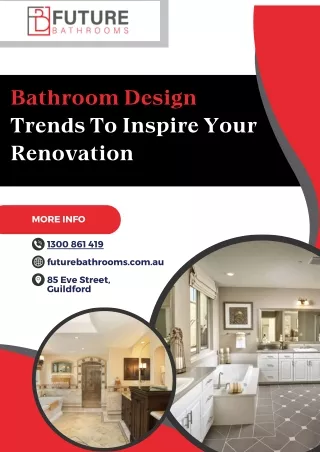 Bathroom Design Trends to Inspire Your Renovation