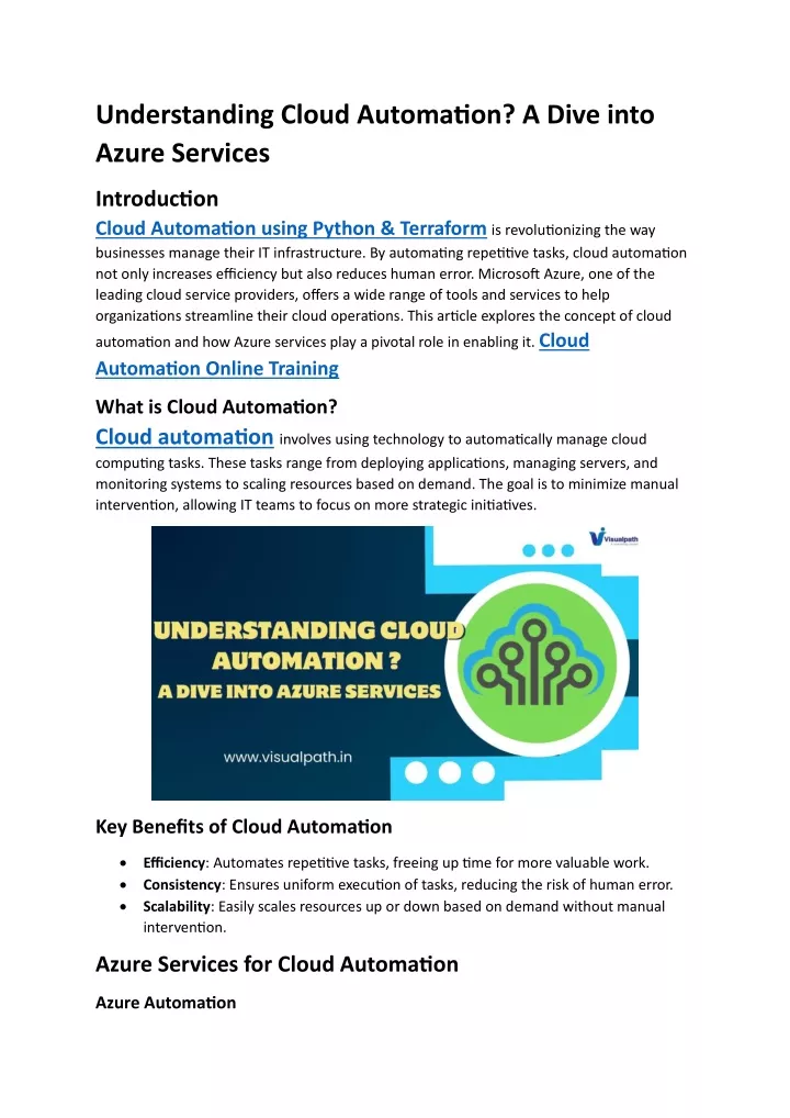 understanding cloud automation a dive into azure