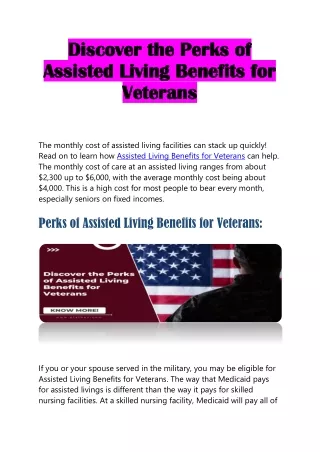 The Advantage of Assisted Living Benefits for Veterans.