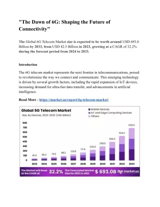 the dawn of 6g shaping the future of connectivity