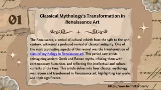Mythical Rebirth The Fusion of Classical Themes and Renaissance Art