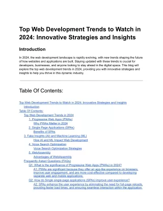 top web development trends to watch in 2024