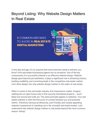 Beyond Listing_ Why Website Design Matters In Real Estate