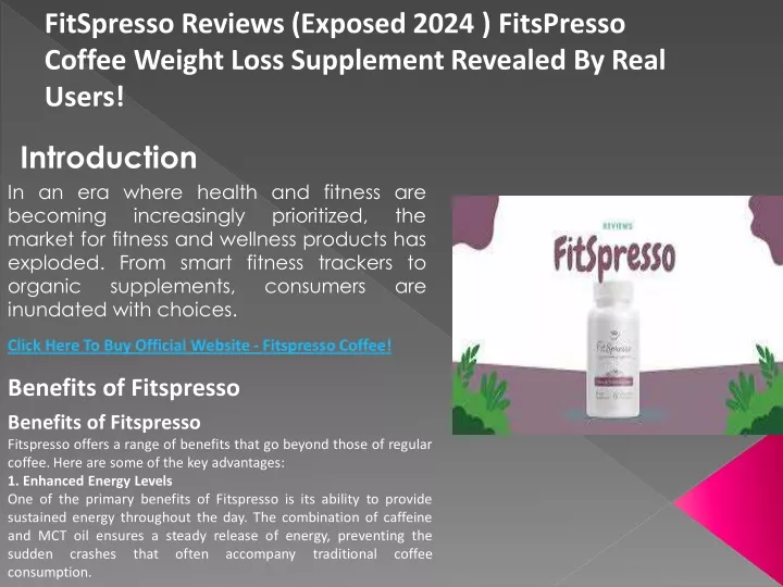 PPT - Fitspresso Reviews Price (1) PowerPoint Presentation, Free ...