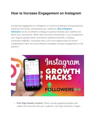 How to Increase Engagement on Instagram