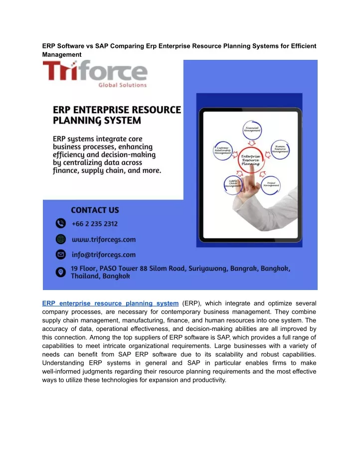 erp software vs sap comparing erp enterprise