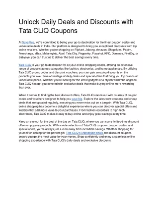 Tata CliQ Palette Coupons, Deals & Offers