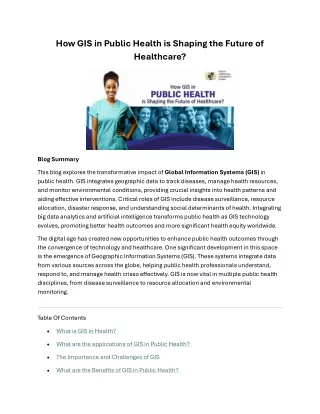 how gis in public health is shaping the future