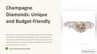 Champagne Diamonds Unique and Budget-friendly