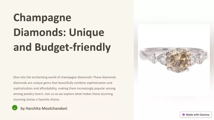 champagne diamonds unique and budget friendly